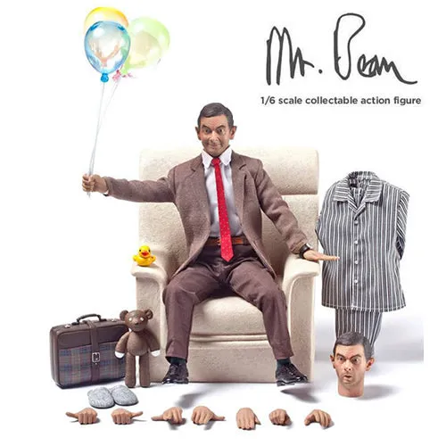 1:6 Officialy Licensed Mr BEAN Figure (2 Headsculpts   2 Outfits) ZcWorld (EX-DISPLAY AS_IS)