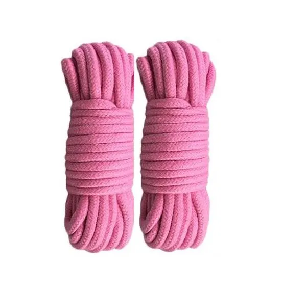 2 packs of 32 feet long 8mm thick Durable Soft Cotton Rope