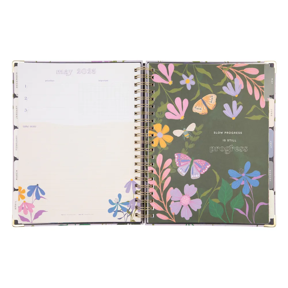 2024 Midnight Botanical Twin Loop Happy Planner - Big Vertical Layout - 18 Months