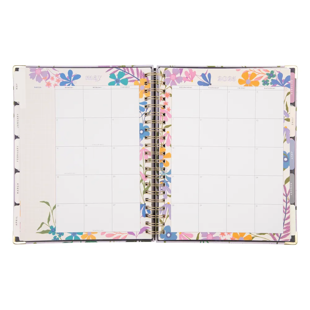 2024 Midnight Botanical Twin Loop Happy Planner - Big Vertical Layout - 18 Months