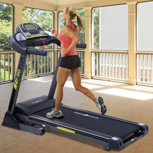 2.5 HP Motorized Power Running Folding Treadmill with  Electric Support