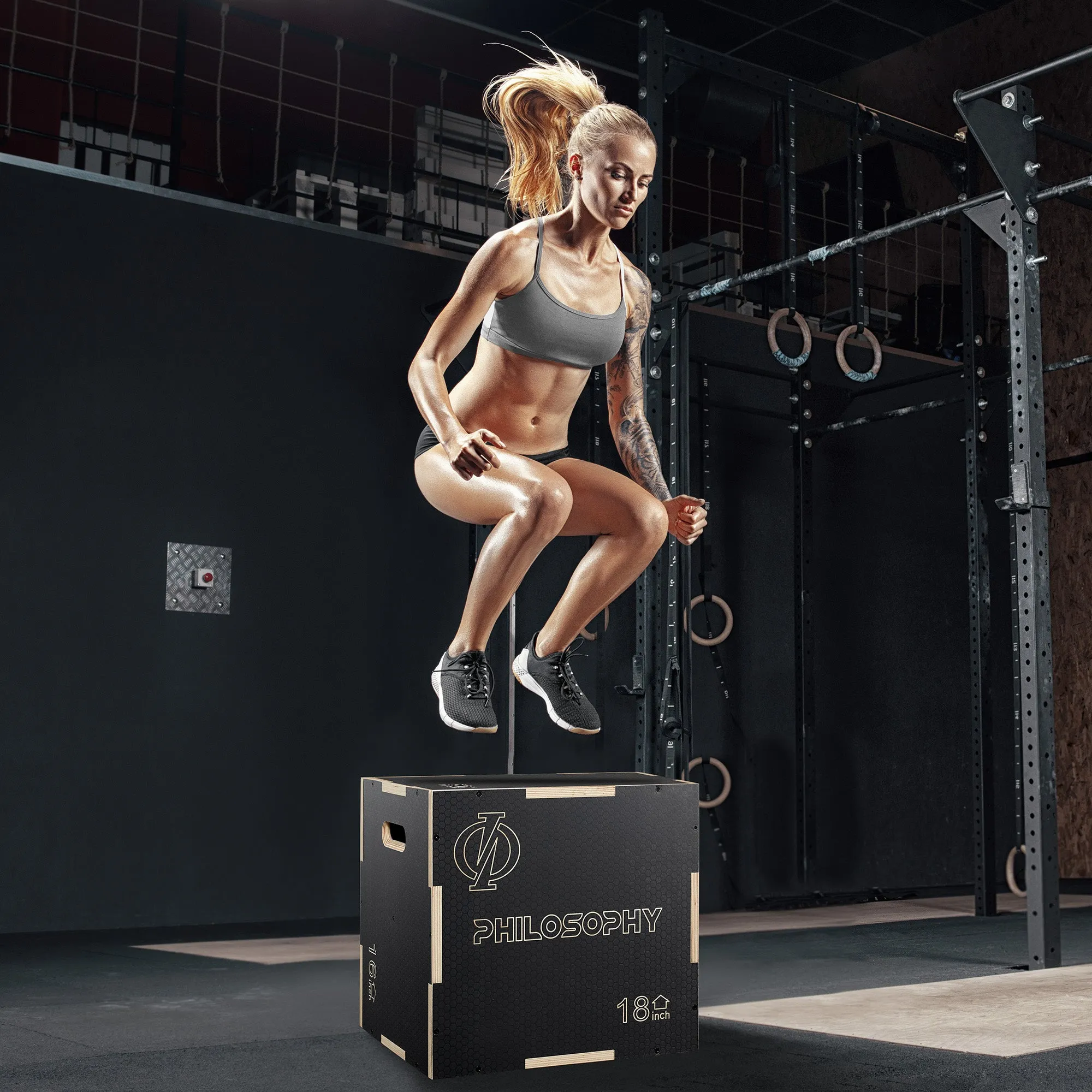 3 in 1 Non-Slip Plyo Box - Jump Plyometric Box for Training