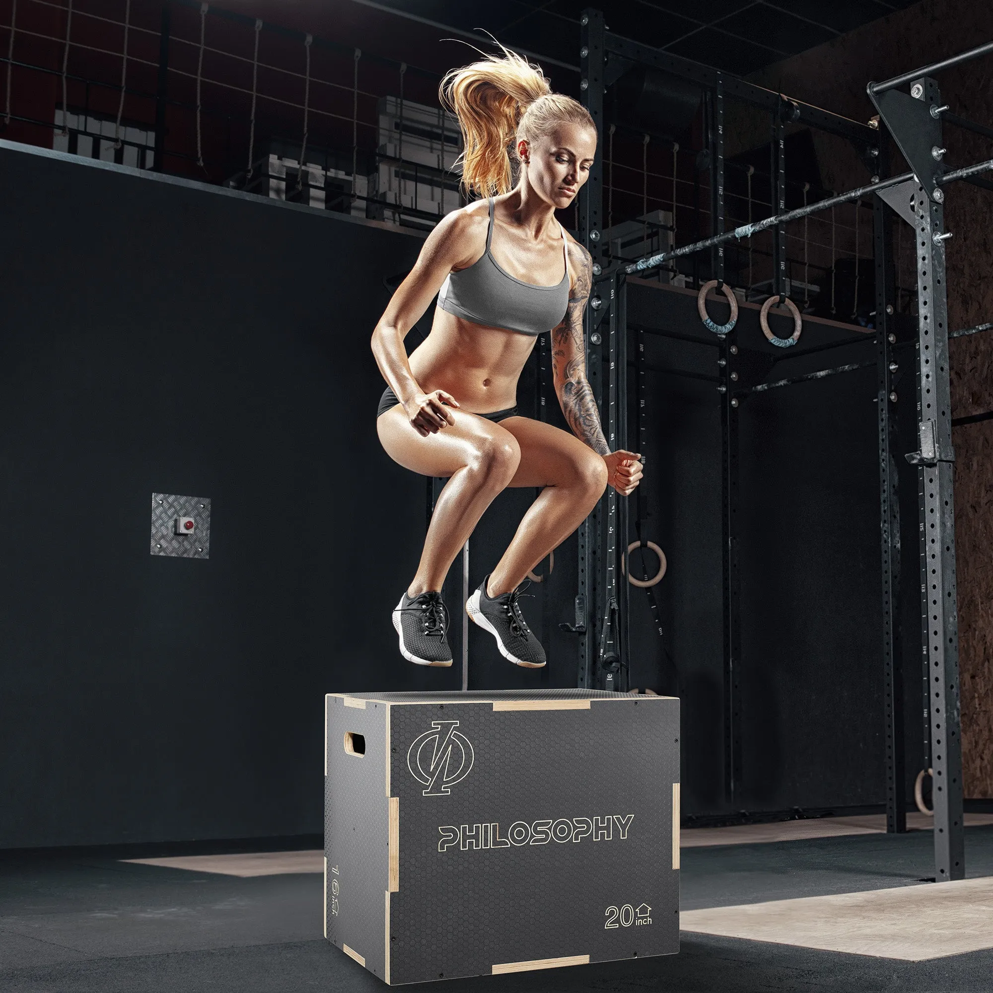 3 in 1 Non-Slip Plyo Box - Jump Plyometric Box for Training