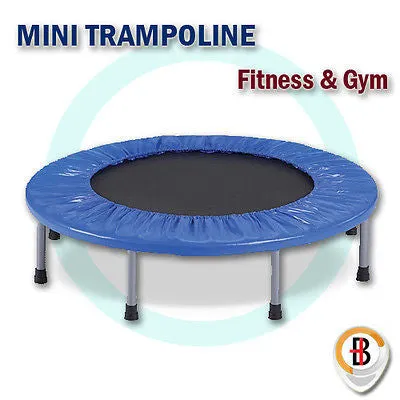 36" Mini Trampoline Jogger Rebounder Home Gym Workout Fitness Blue