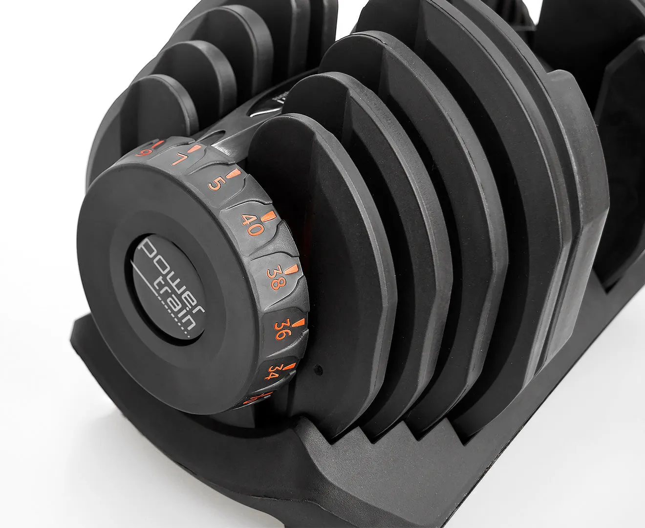 40kg Adjustable Dumbbell, 17 Levels, Ergonomic - Powertrain