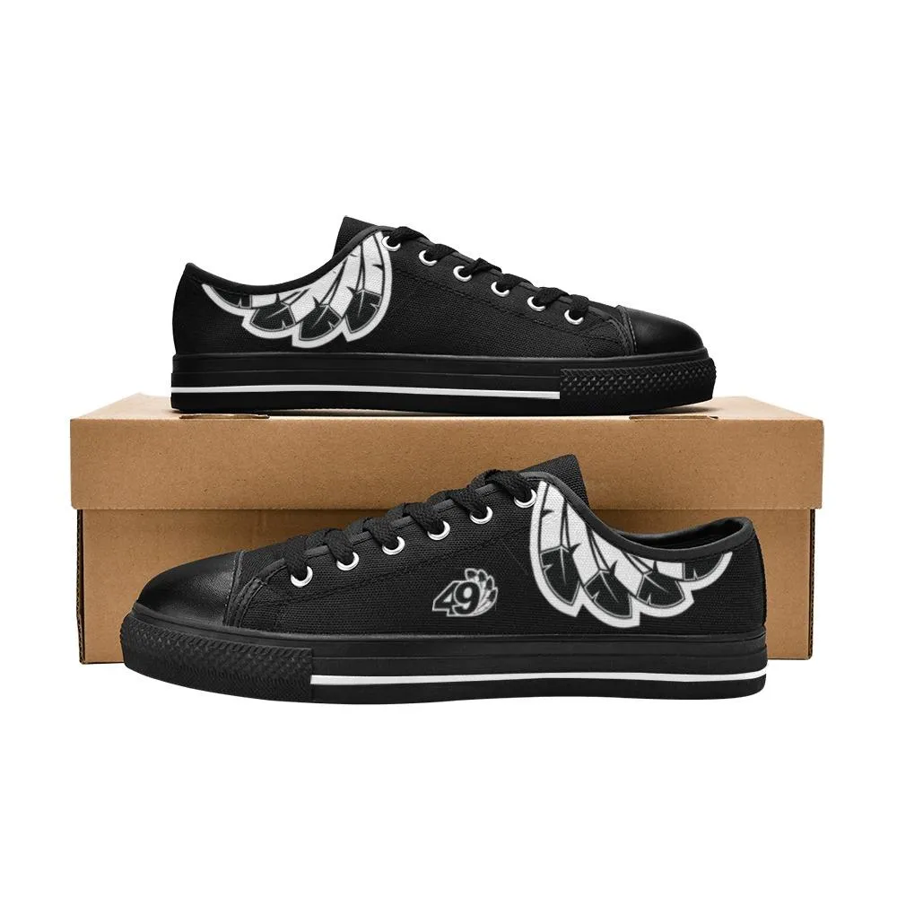 49 Dzine Feathers Logo Women's Classic Canvas Shoes