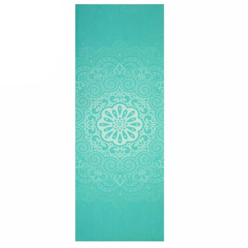 6mm Yoga Mats Soft Non Slip PVC Mandala Exercise Mat - Teal