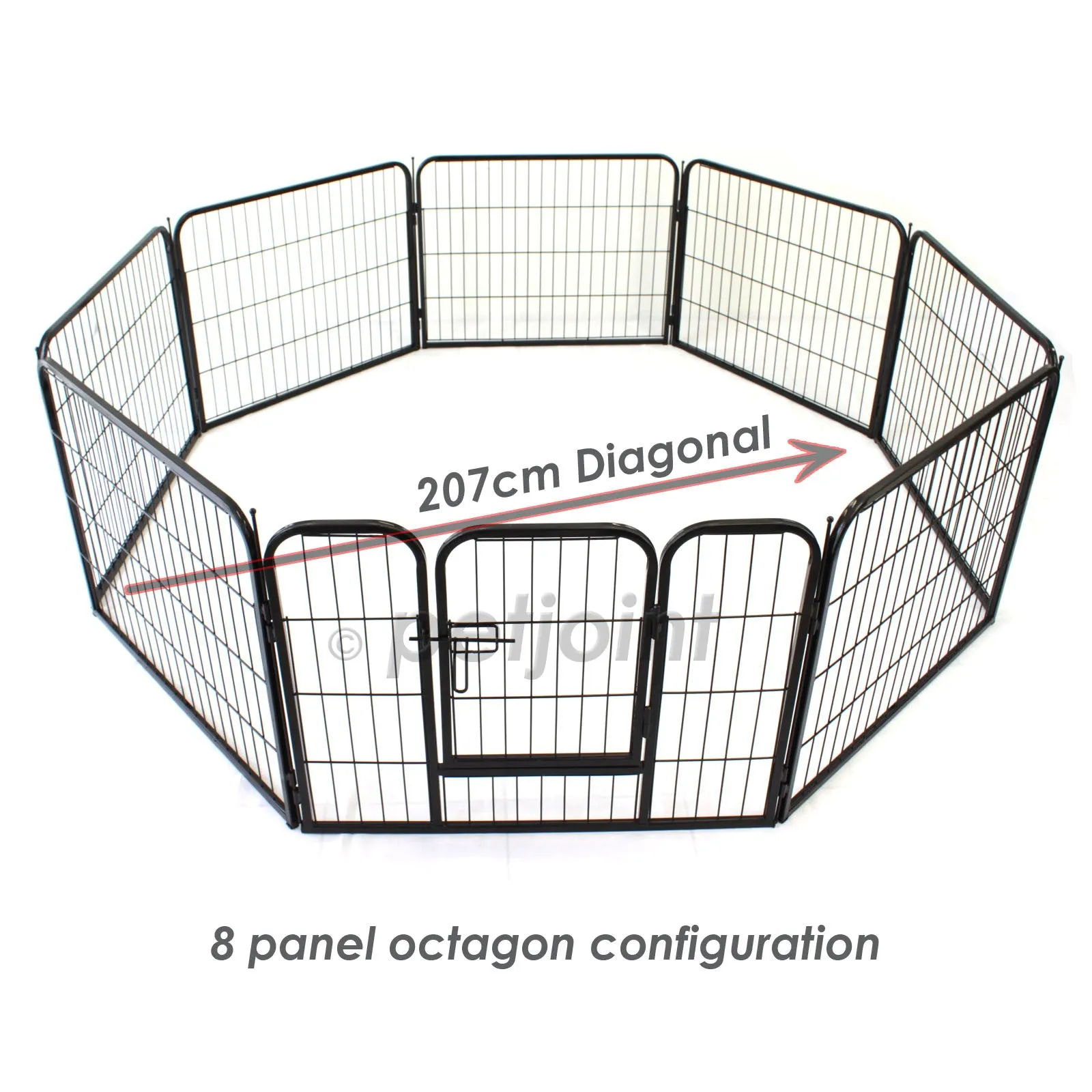 8 Panel Large Pet Puppy Dog Play Pen Exercise Cage Fence Heavy Duty