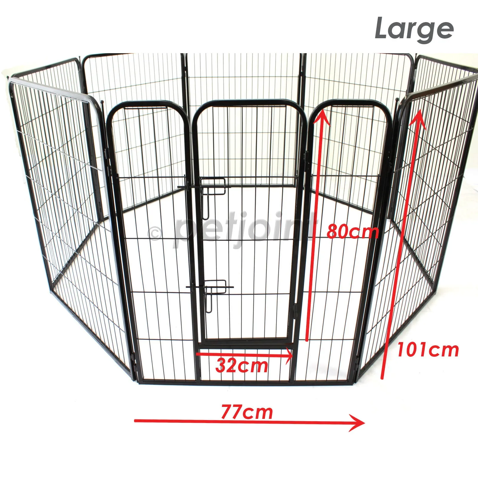 8 Panel Large Pet Puppy Dog Play Pen Exercise Cage Fence Heavy Duty