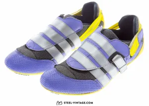 Adidas Bassano Purple Yellow Cycling Shoes NOS 42