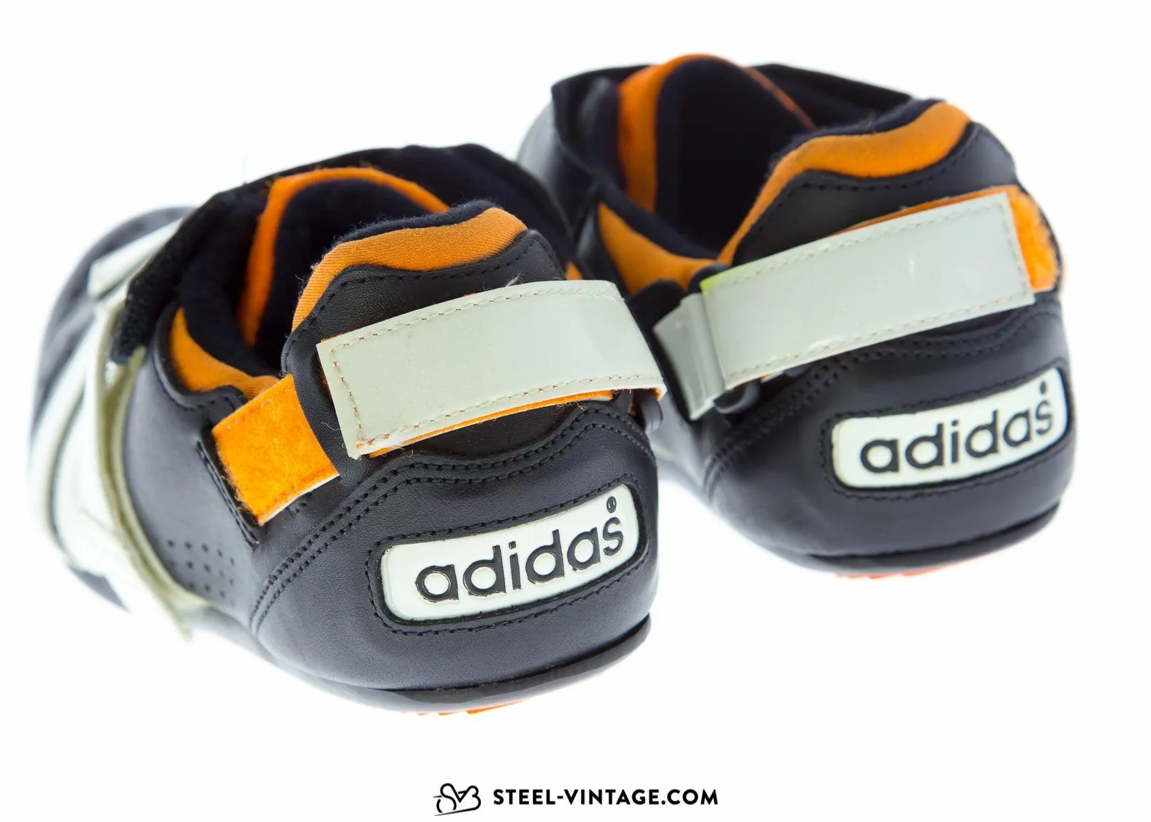 Adidas Black and Orange Classic Cycling Shoes NOS 41 1/3