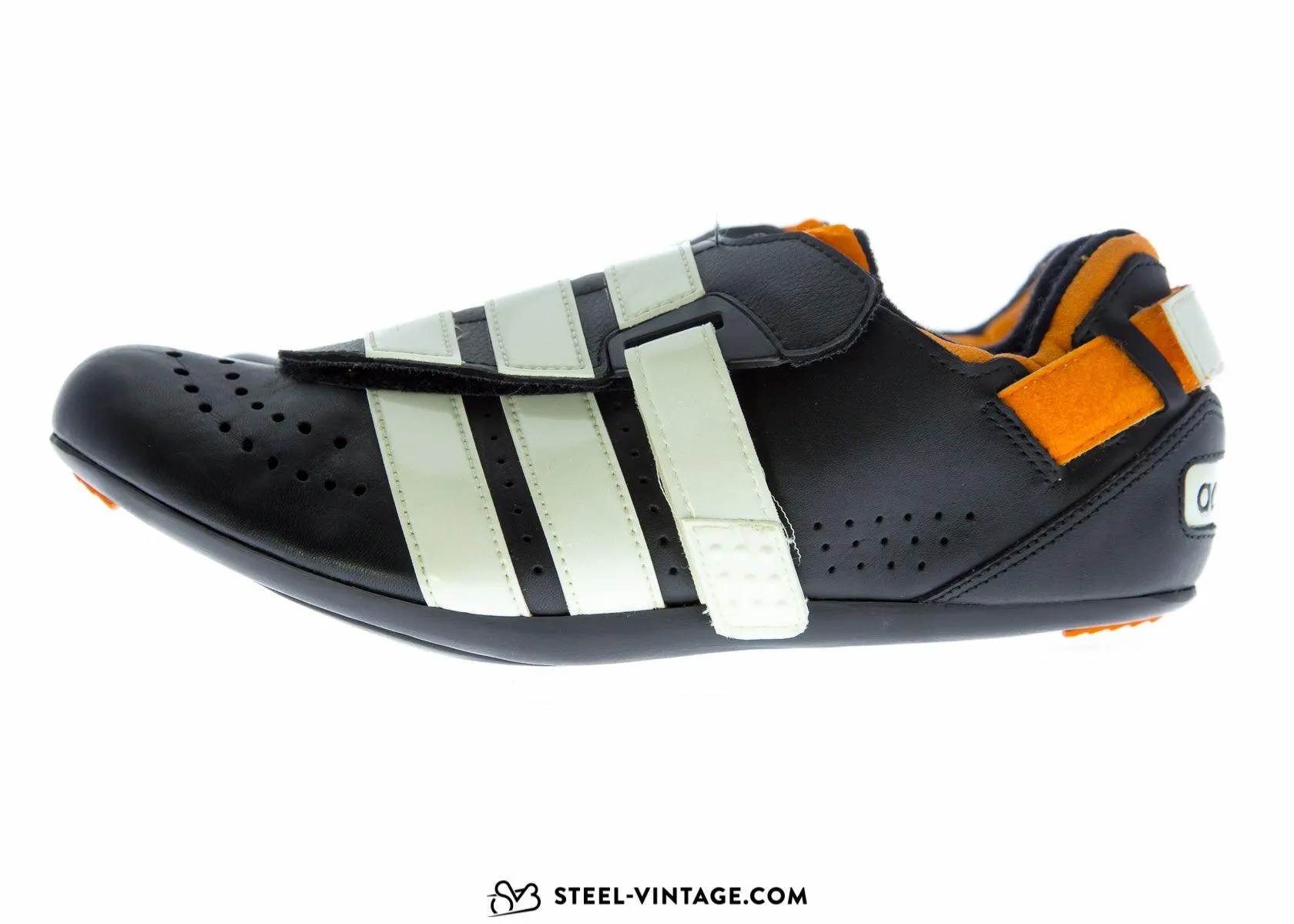 Adidas Black and Orange Classic Cycling Shoes NOS 41 1/3