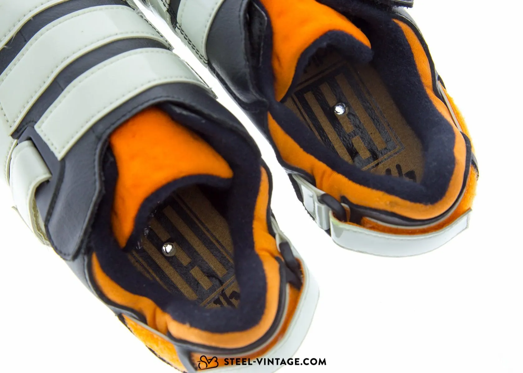 Adidas Black and Orange Classic Cycling Shoes NOS 41 1/3