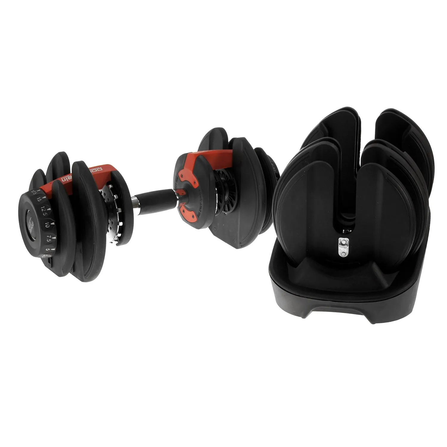 Adjustable 15 Weight Dumbbell Set, 5-52.5 lbs - Powertrain