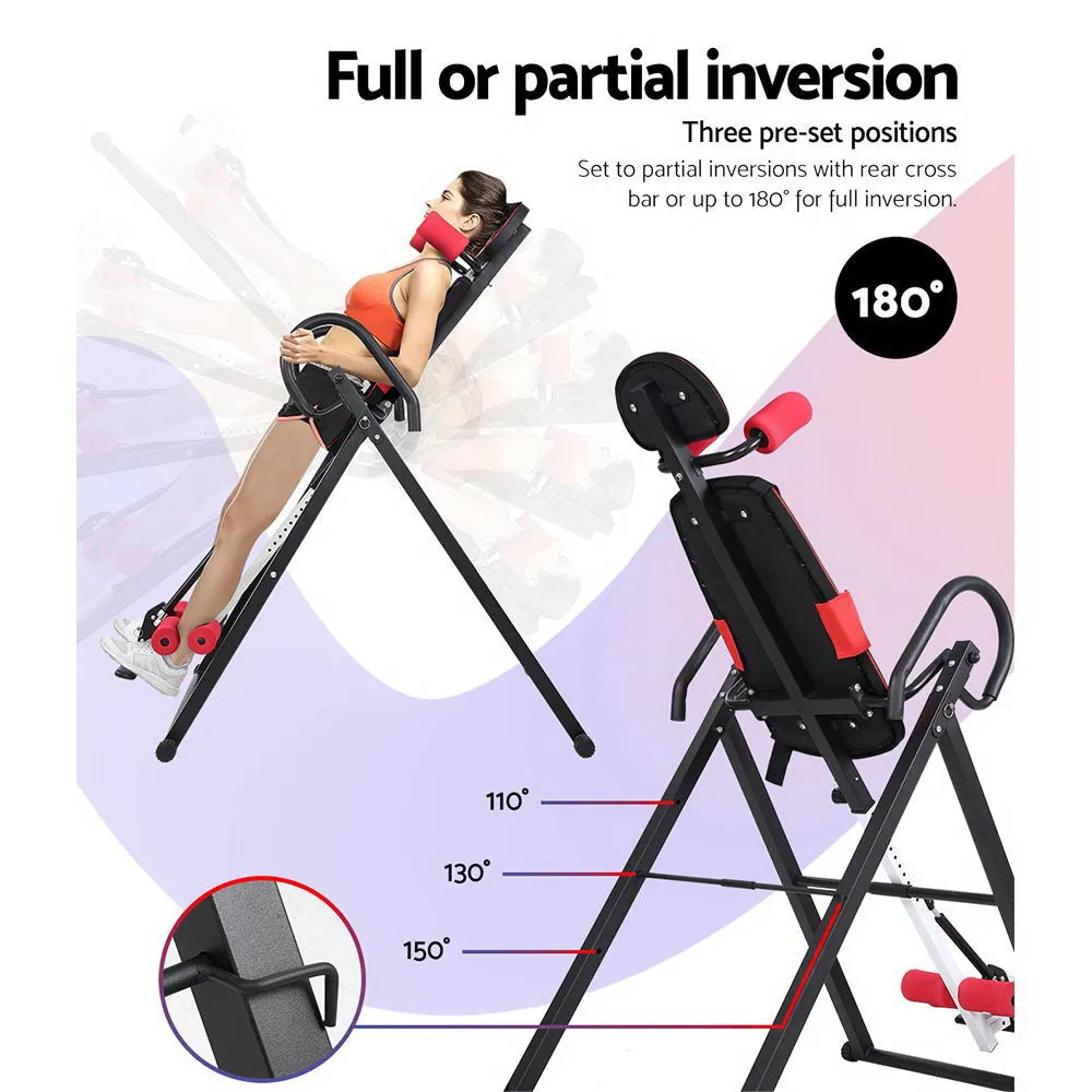 Adjustable Inversion Table with Lumbar Support, 120kg Capacity - Everfit