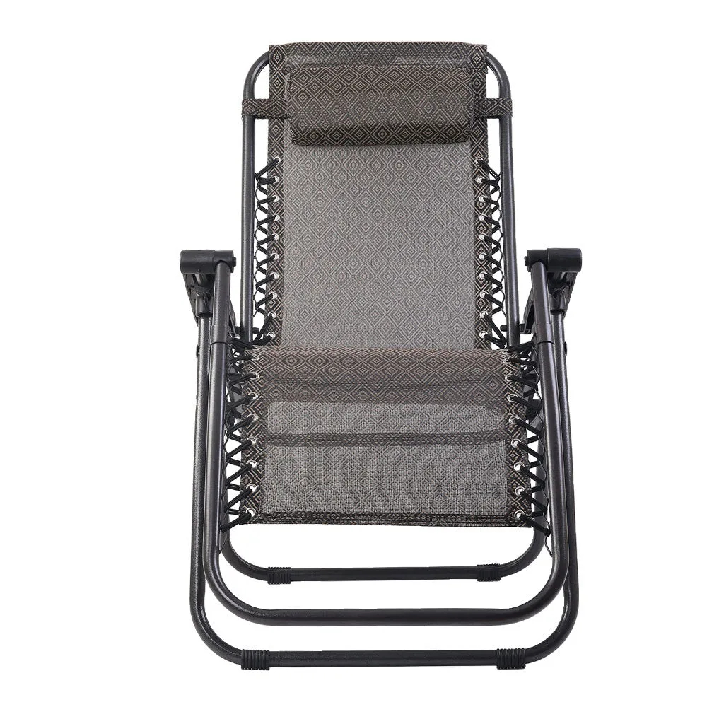 Adjustable Outdoor Recliner Folding Zero Gravity Chair 2PC Gardeon