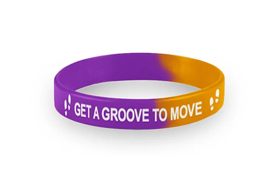 Adult Purple and Orange Get a Groove Wristbands Packs of 20