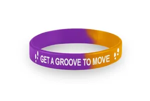 Adult Purple and Orange Get a Groove Wristbands Packs of 20