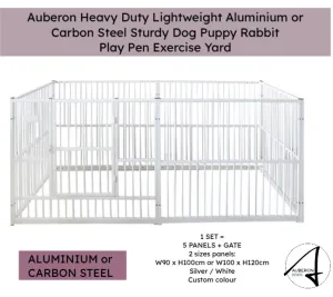 Aluminium or Carbon Steel Dog Puppy Rabbit Play Pen Exercise Yard Strong & Sturdy