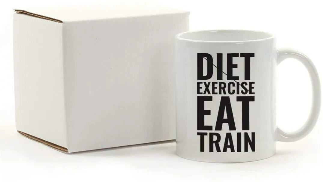 Andaz Press Fitness Coffee Mug Diet Exercise Eat Train