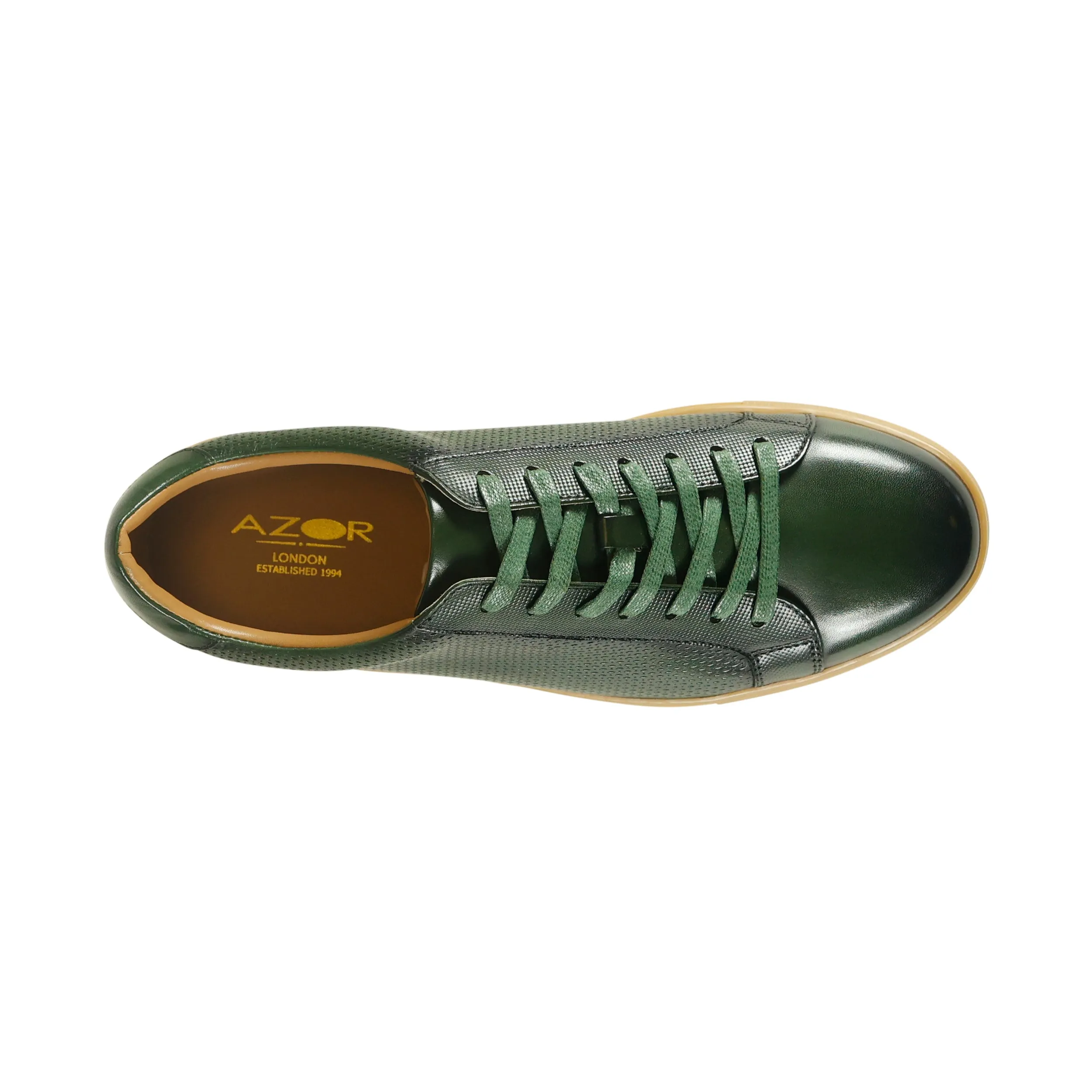 Azor La Mode Phoenix Leather Trainers Green