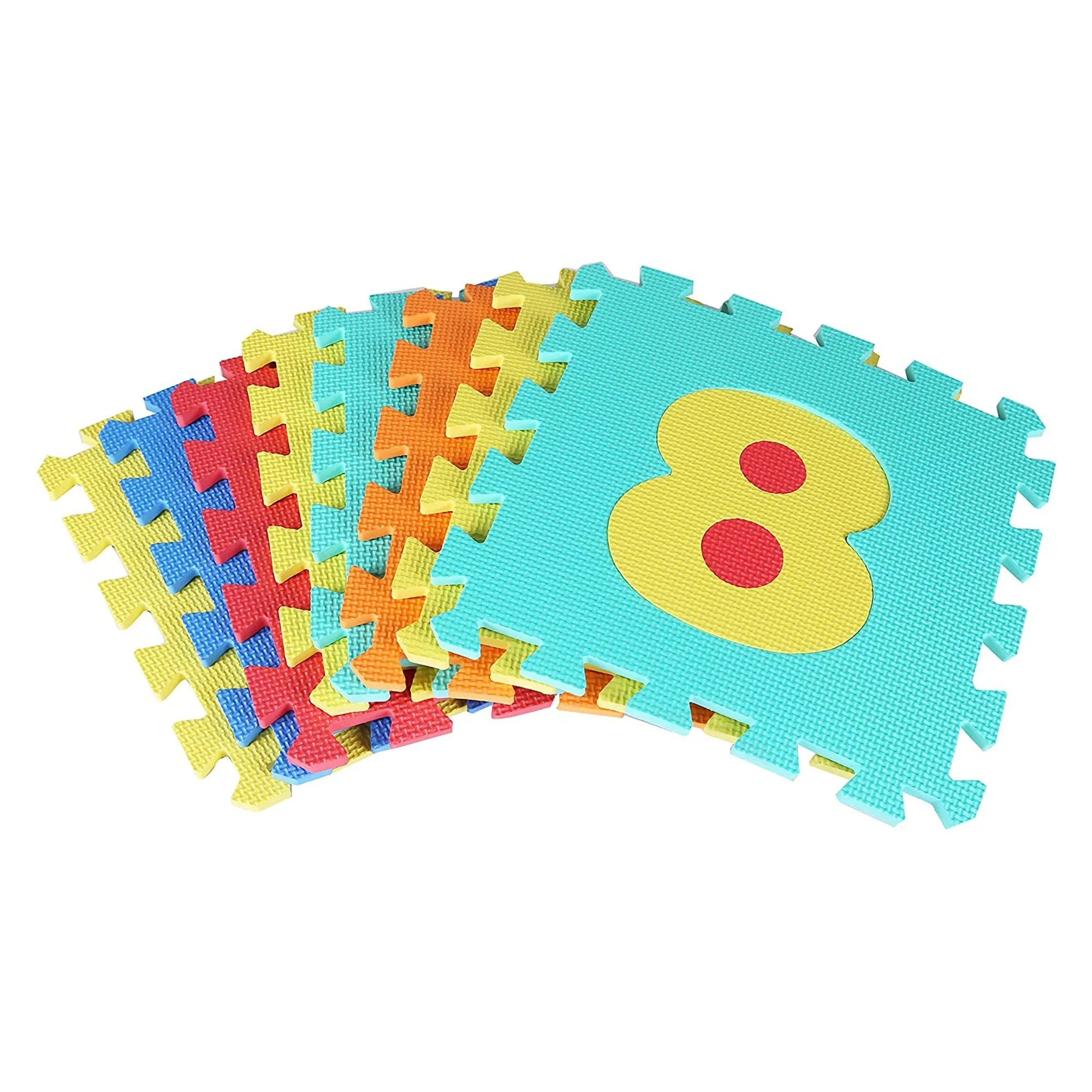 BalanceFrom 9 Color Thick Interlocking Letter Puzzle Foam Exercise Play Mats, 36