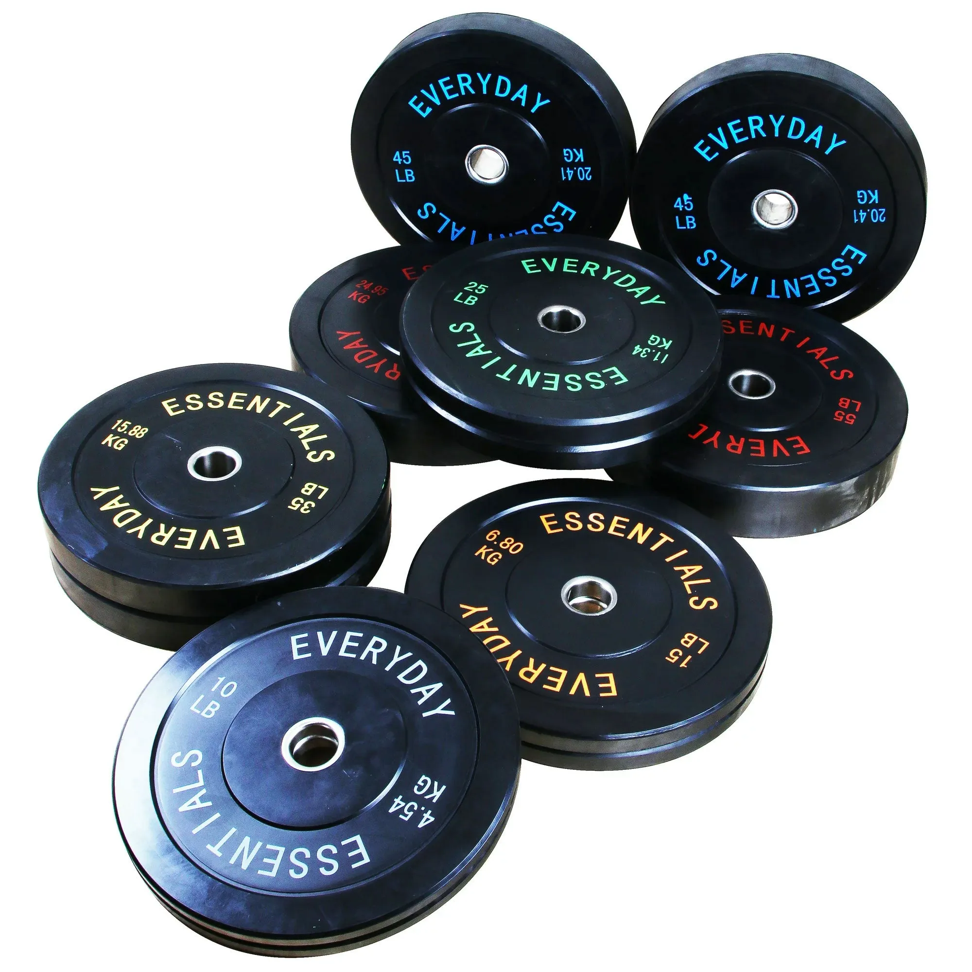 BalanceFrom Everyday Essentials 10 Pound Olympic Weight Plate, 1 Pair, Black