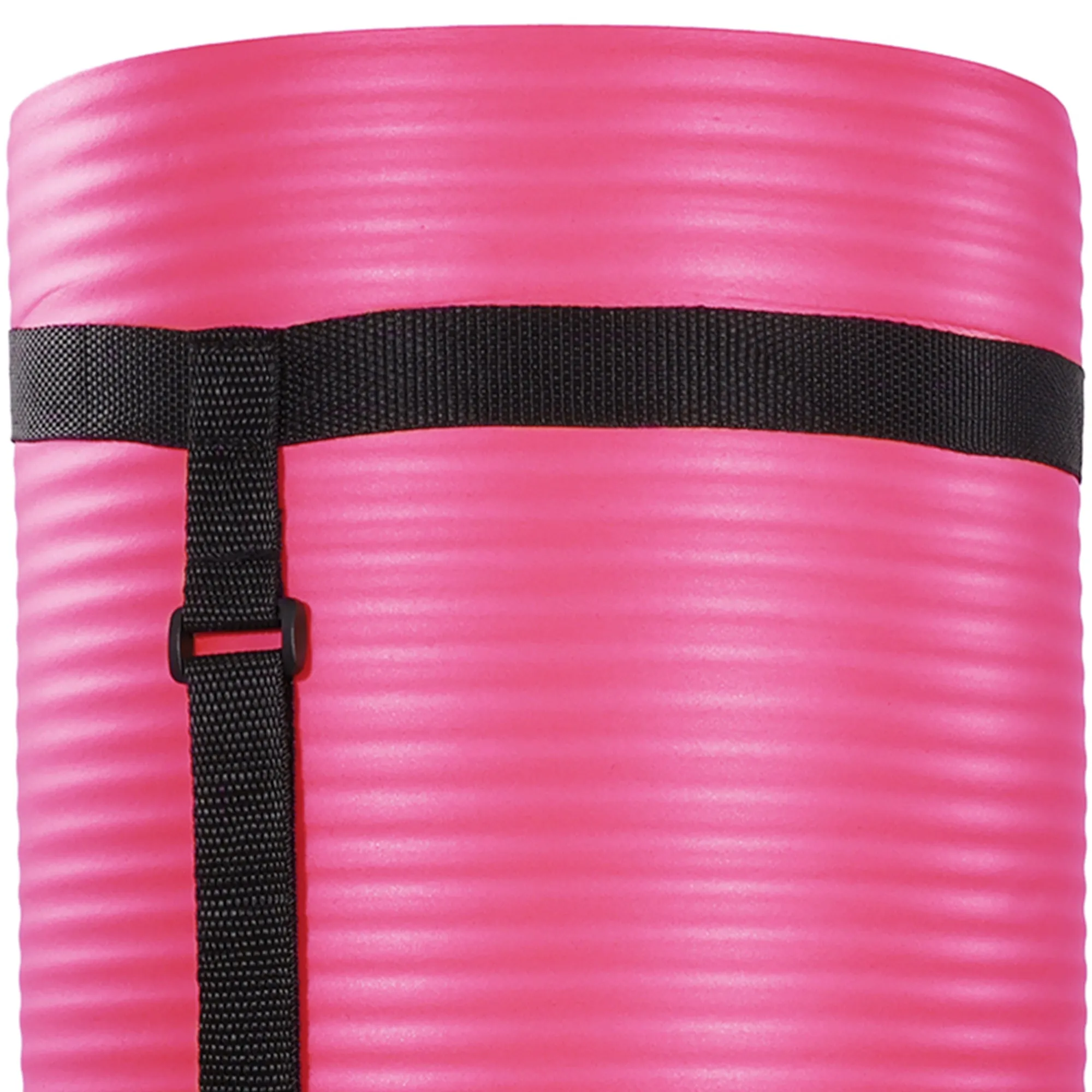 BalanceFrom Fitness 1" Extra Thick Yoga Mat w/Knee Pad and Carrying Strap, Pink