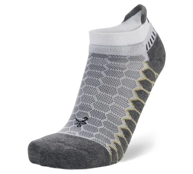 Balega Silver No-Show Tab Sock - White/Grey