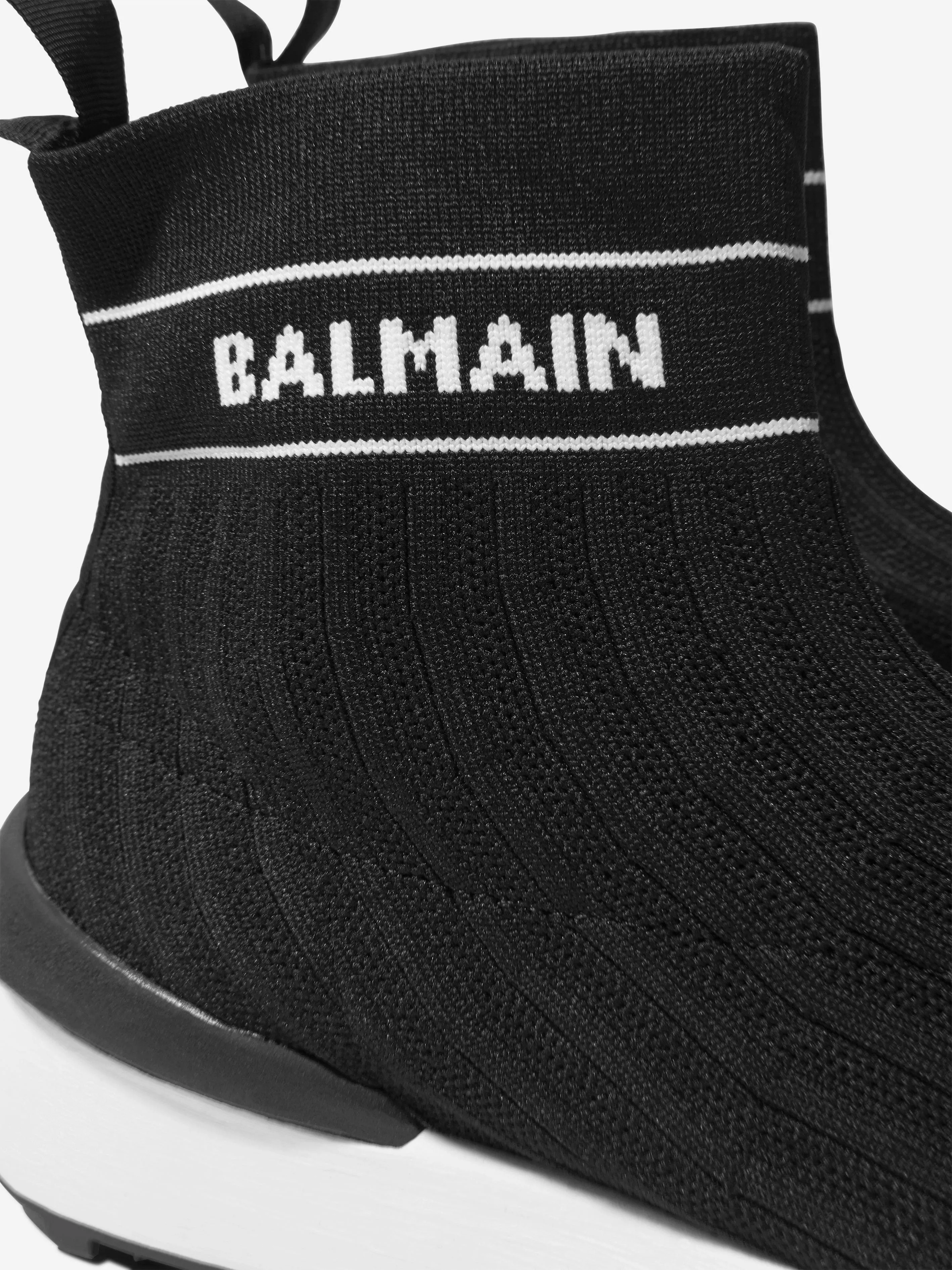 Balmain Kids Logo Sock Trainers