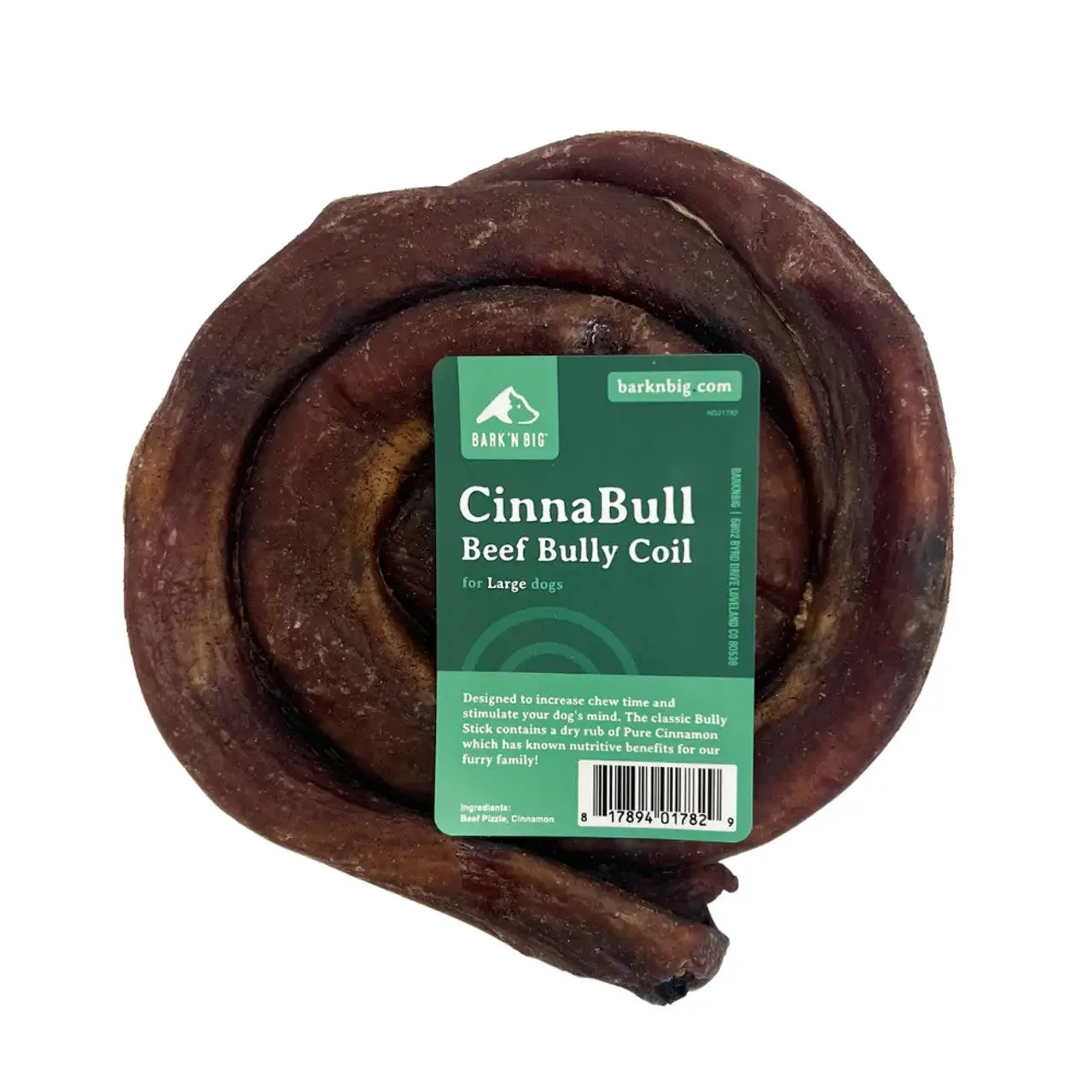 BarkNBig CinnaBull Bully Coil Dog Treats 1ct