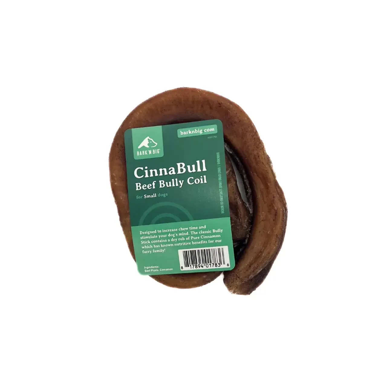 BarkNBig CinnaBull Bully Coil Dog Treats 1ct