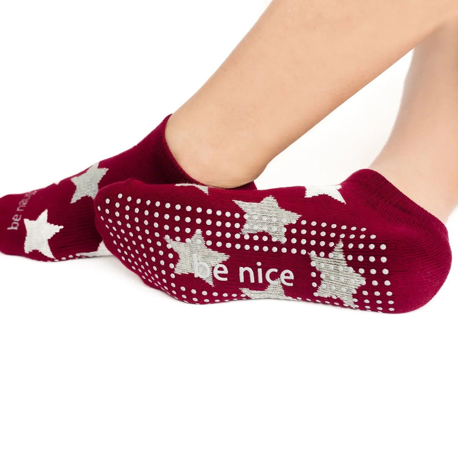 Be Naughty/Nice Glow Grip Socks (Winterberry)