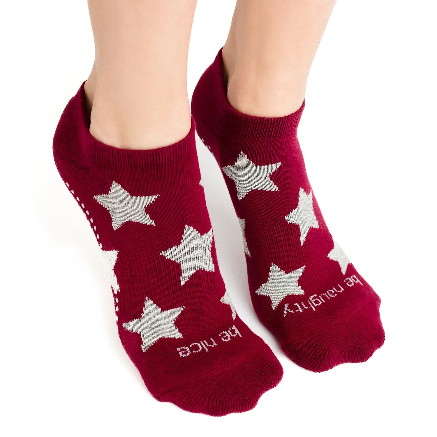 Be Naughty/Nice Glow Grip Socks (Winterberry)