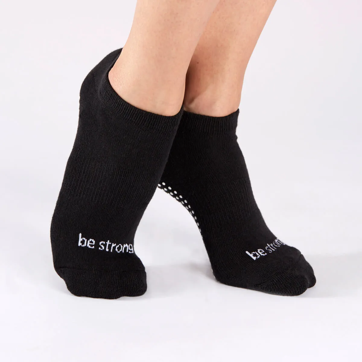 Be Strong Grip Socks (Black/White)