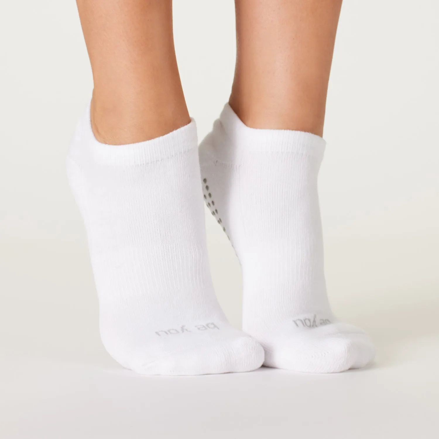 Be You Grip Socks (White/Grey)