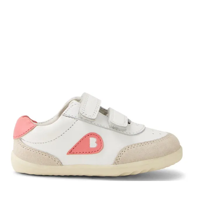 Bobux Step Up SU Champ Sneaker First Walker White Coral