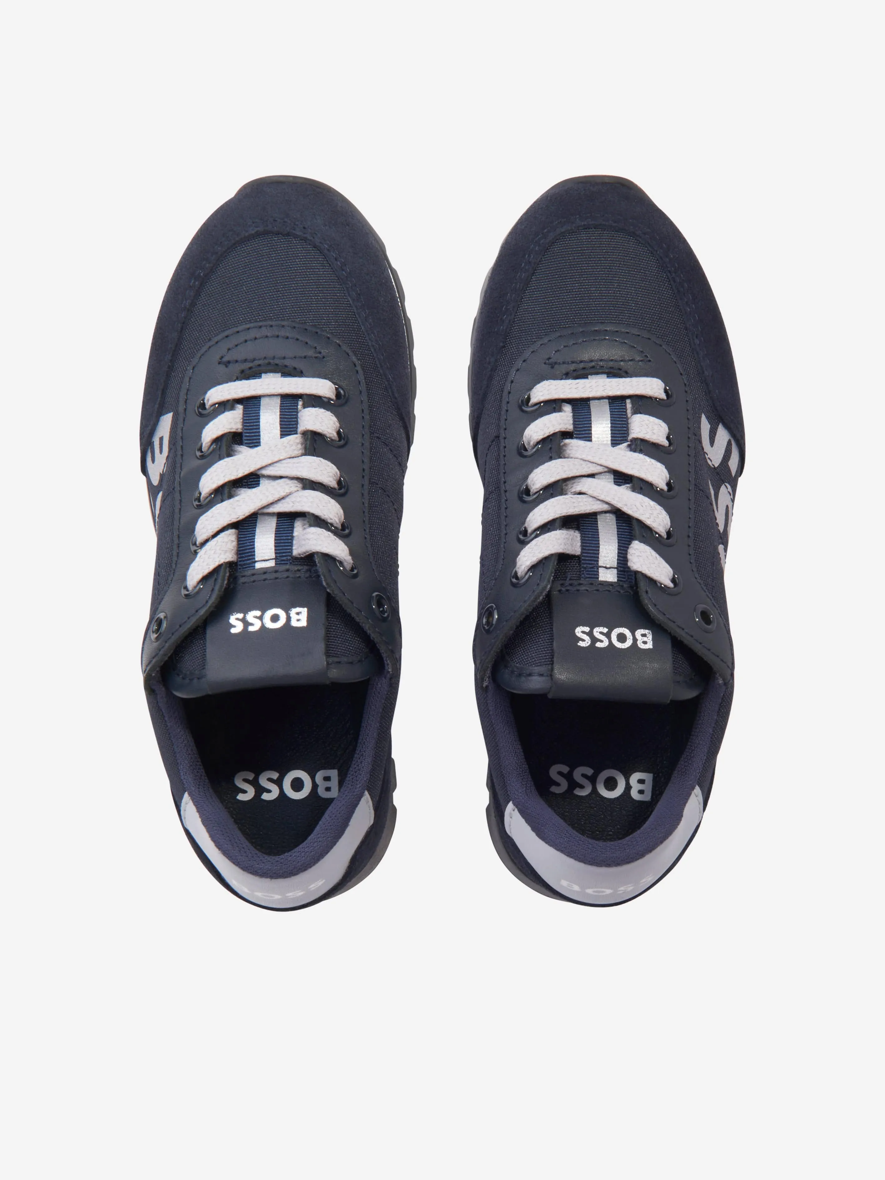 BOSS Boys Retrorunner Trainers in Navy