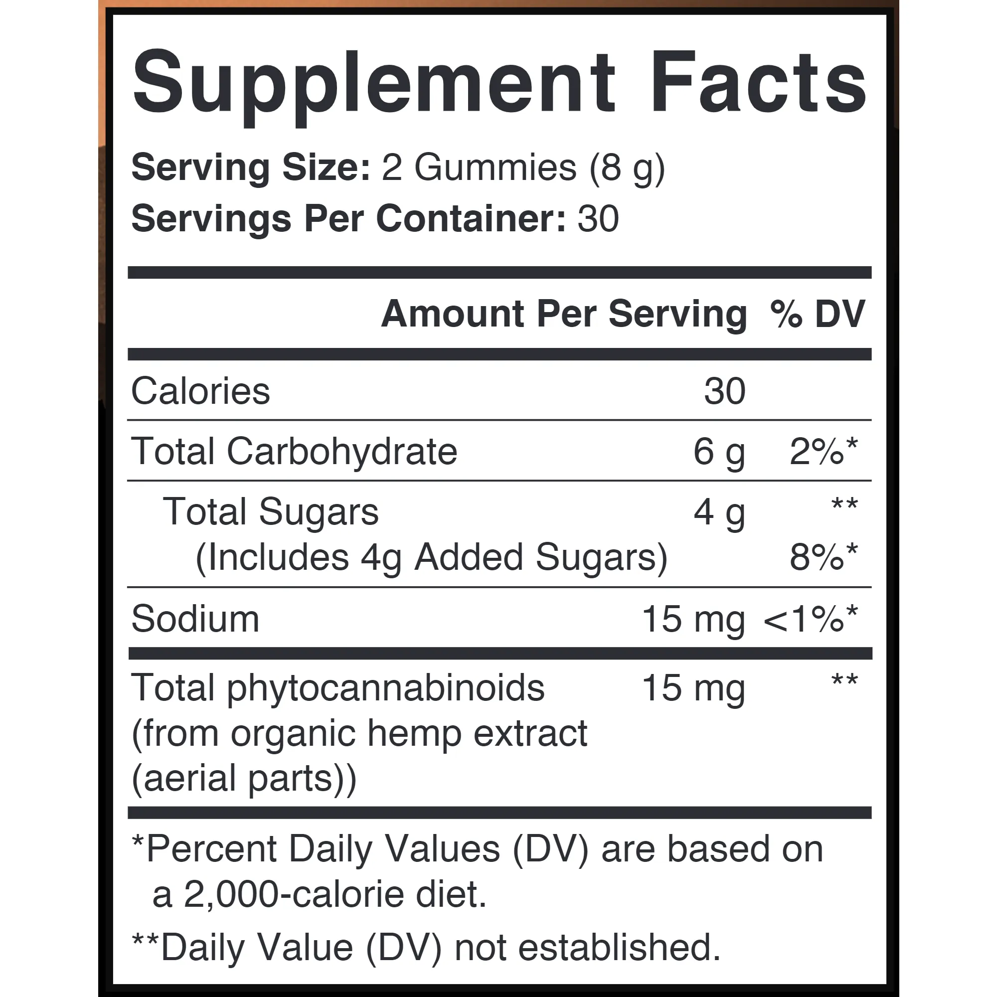 Charlotte's Web Daily Wellness 15 mg Gummy