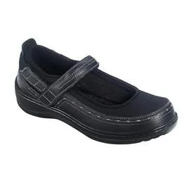 Chickasaw women's Mary Jane - Hook & Loop Strap - Ventilated - Diabetic Shoes - Navy