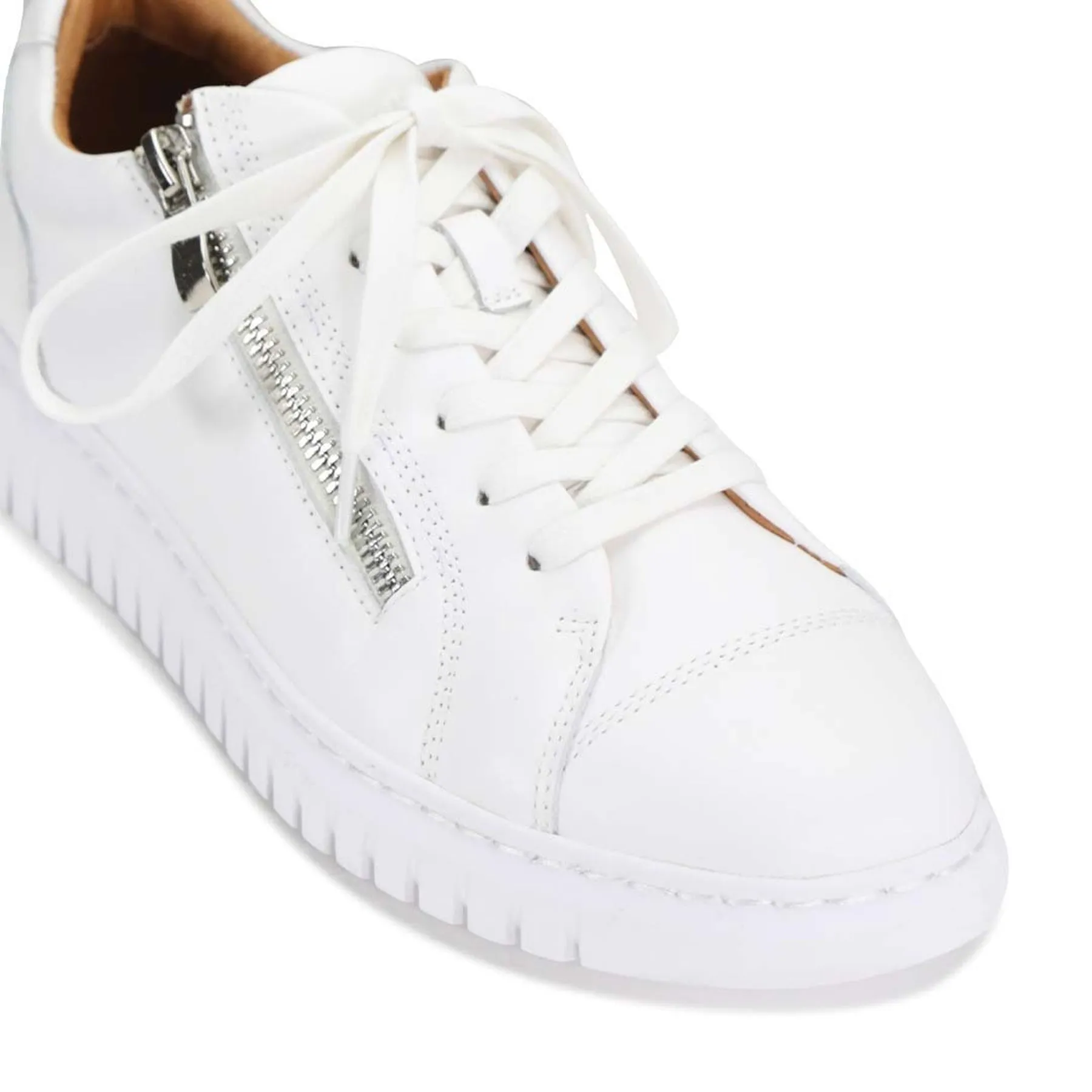 CLARENCE LOW-TOP ZIPPER SNEAKER LEATHER