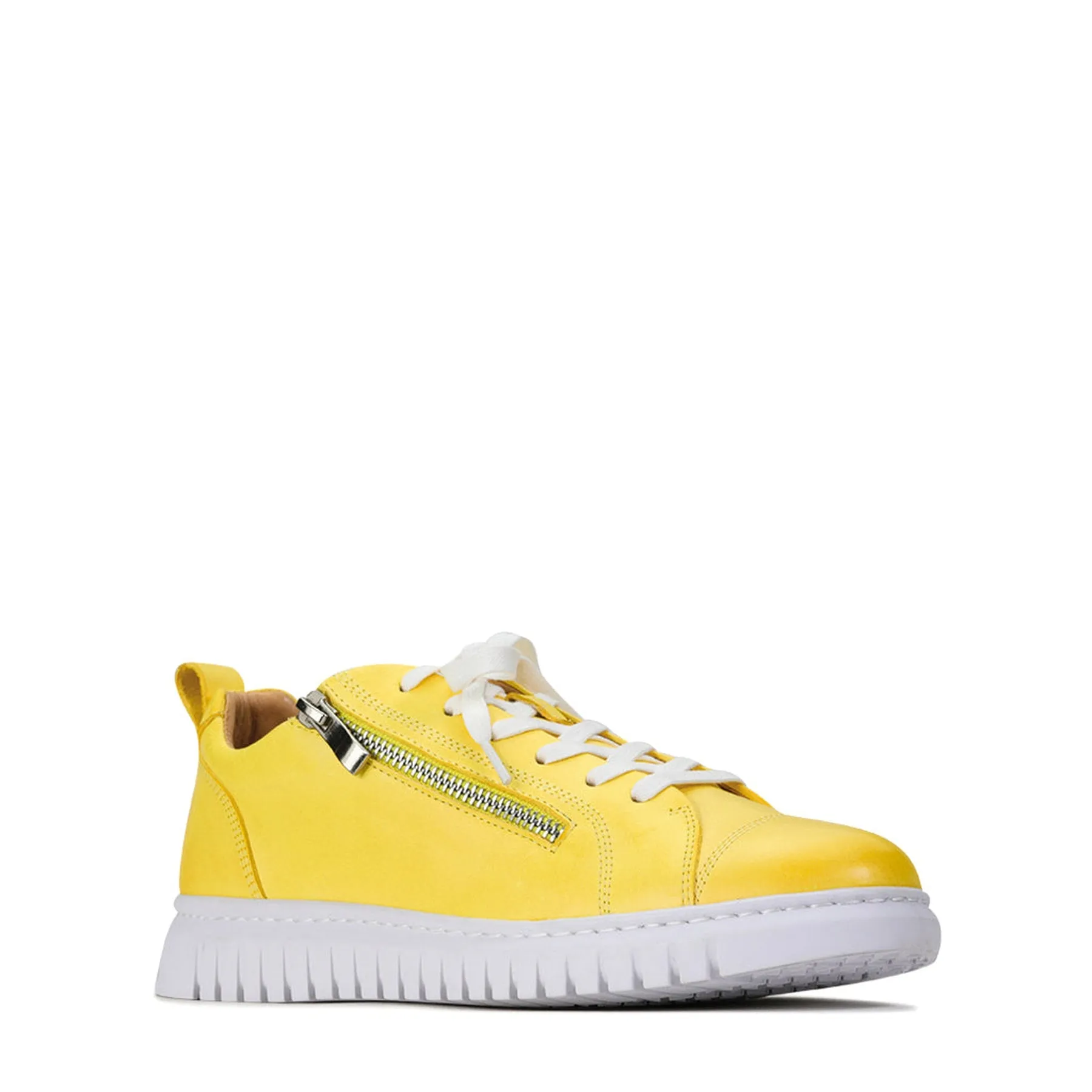 CLARENCE LOW-TOP ZIPPER SNEAKER LEATHER