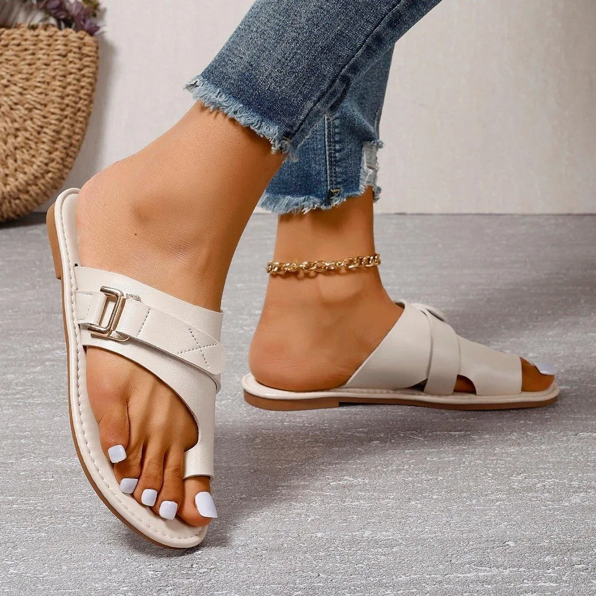 Classic Comfort Flat Sandals for Bunions