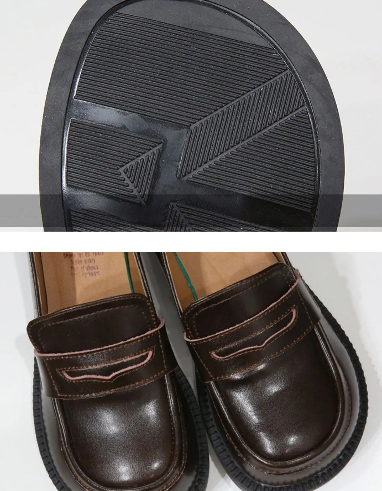 Comfortable Retro Leather Wide Toe Box Loafers