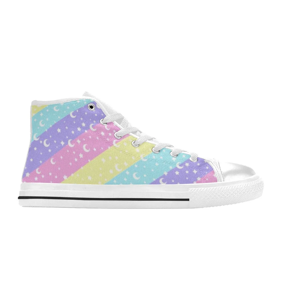 Cosmic Rainbow Women's Classic High Top Shoes