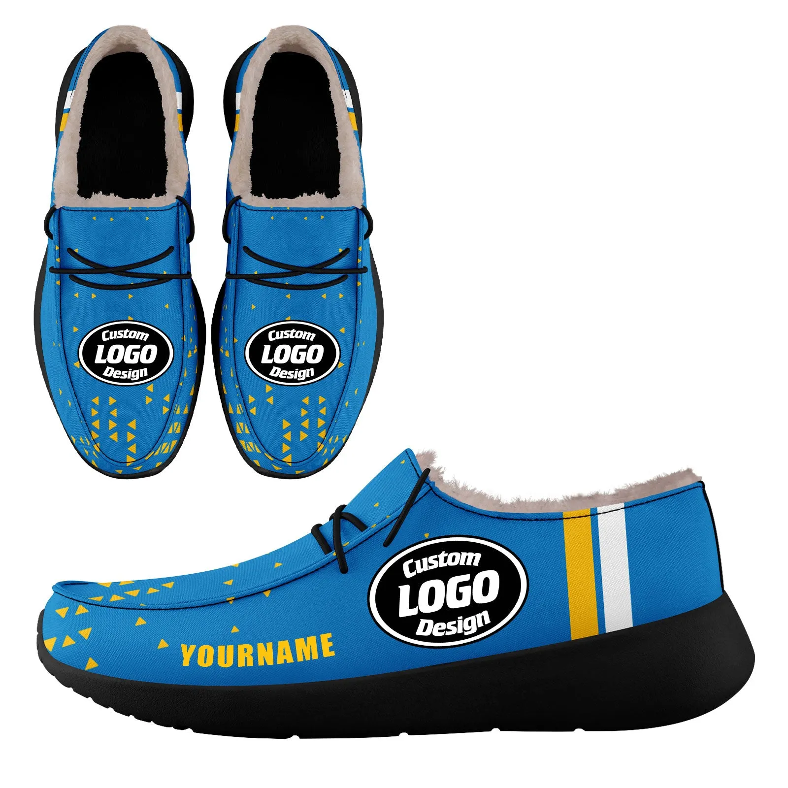 Custom Blue Yellow Los Angeles Sneaker Shoes Combo Offer Personalized Combo ZH-D020289-22