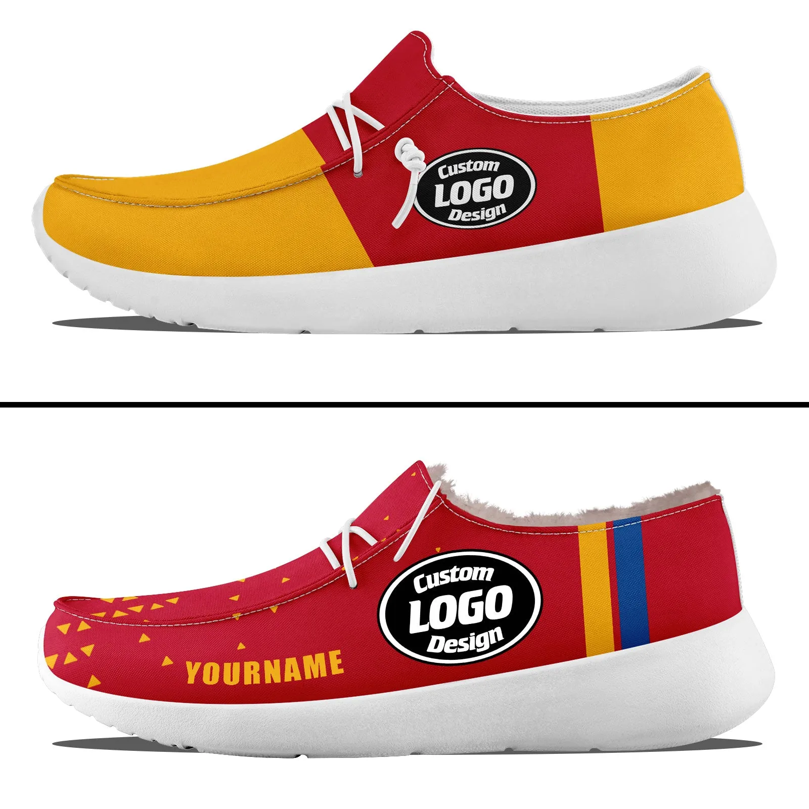 Custom Yellow Red Pittsburgh Sneaker Shoes Combo Offer Personalized Combo ZH-D020289-30