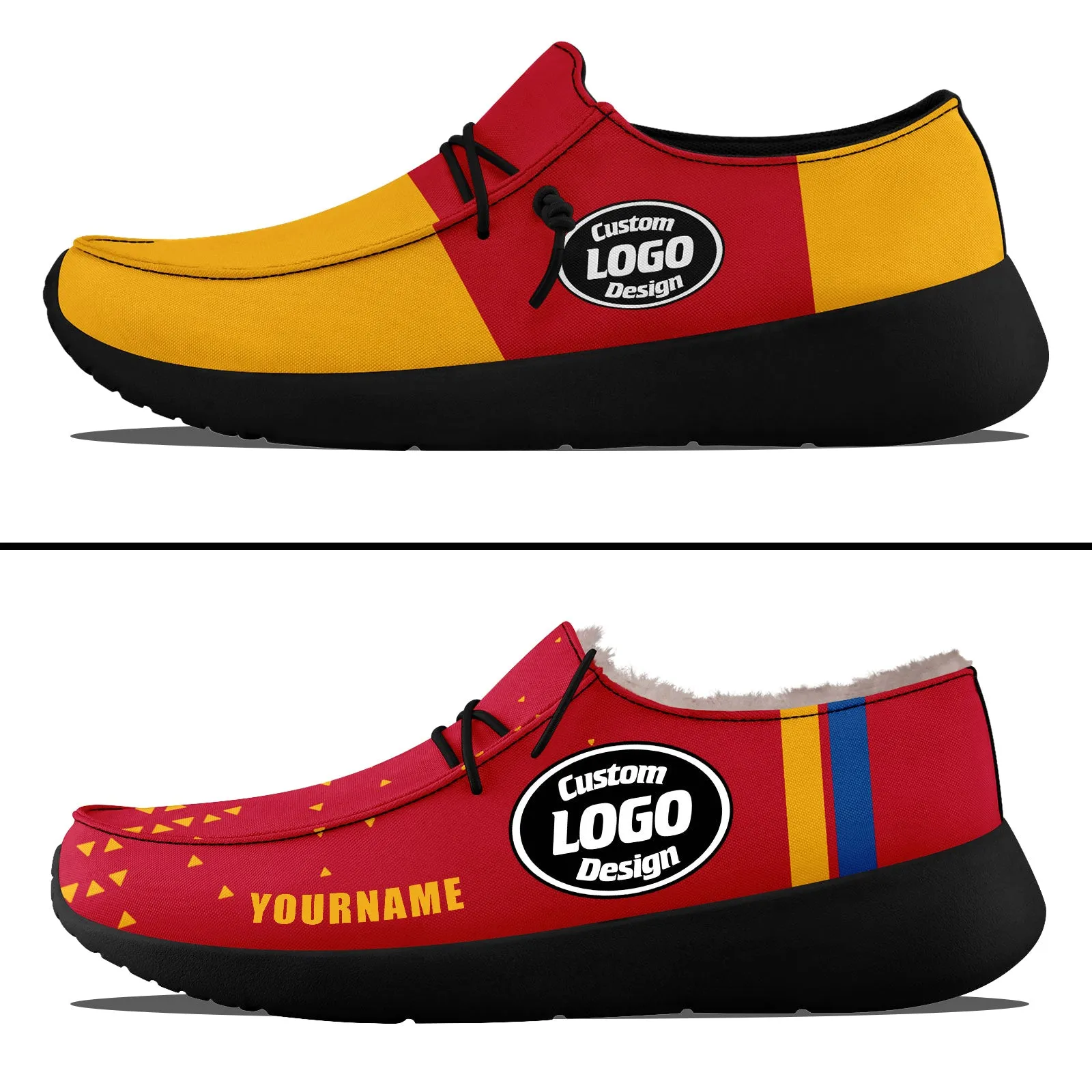 Custom Yellow Red Pittsburgh Sneaker Shoes Combo Offer Personalized Combo ZH-D020289-30