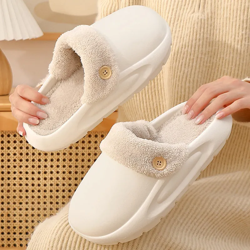 Detachable Washable Slippers Winter Warm House Shoes Bedroom Slippers Women