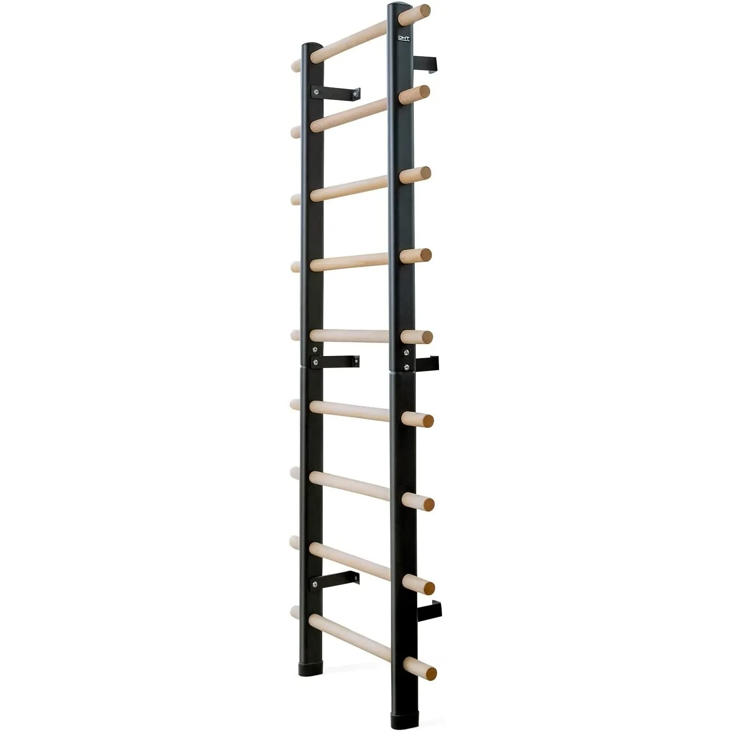 DHT Dynamic Health Tech WA2 Stall Bar Beech Wood Bars Comfort Grip Wall Mount Pull Up Training equipment, Home gym, Exercise